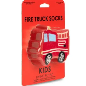 3D Packaged Crew Socks - Fire Truck - Red