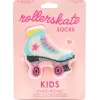 3D Packaged Crew Socks - Roller Skate - Pink
