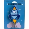 3D Packaged Crew Socks - Rocket Ship in Space - Blue