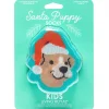 3D Packaged Crew Socks - Santa Puppy