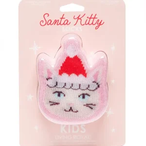 3D Packaged Crew Socks - Santa Kitty
