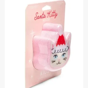 3D Packaged Crew Socks - Santa Kitty