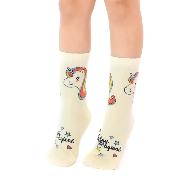 3D Packaged Crew Socks - Unicorns - "Stay Magical"