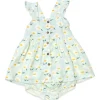 Daisies Ruffle Button Baby Dress+Bloomer