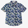 Day Party Shirt - Navy Daisy