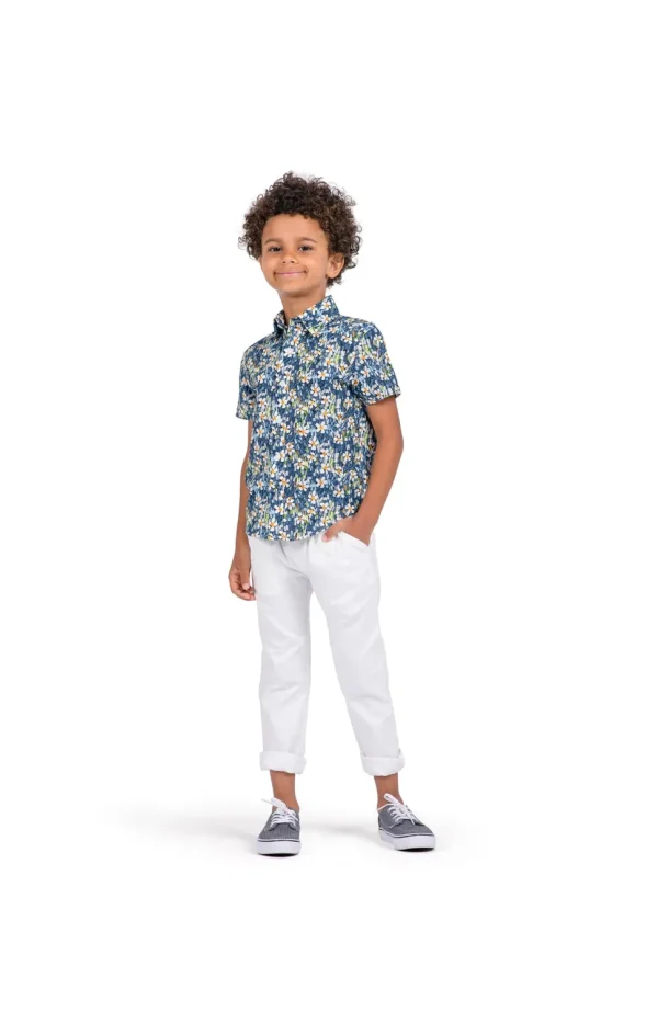 Day Party Shirt - Navy Daisy