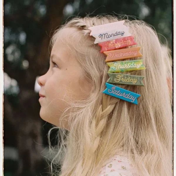 Days of the Week Hair Clips
