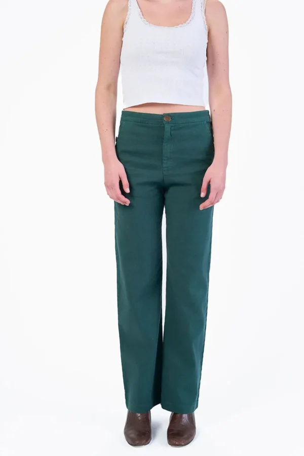 Denim Slub 4-Pocket Chino - Leaf