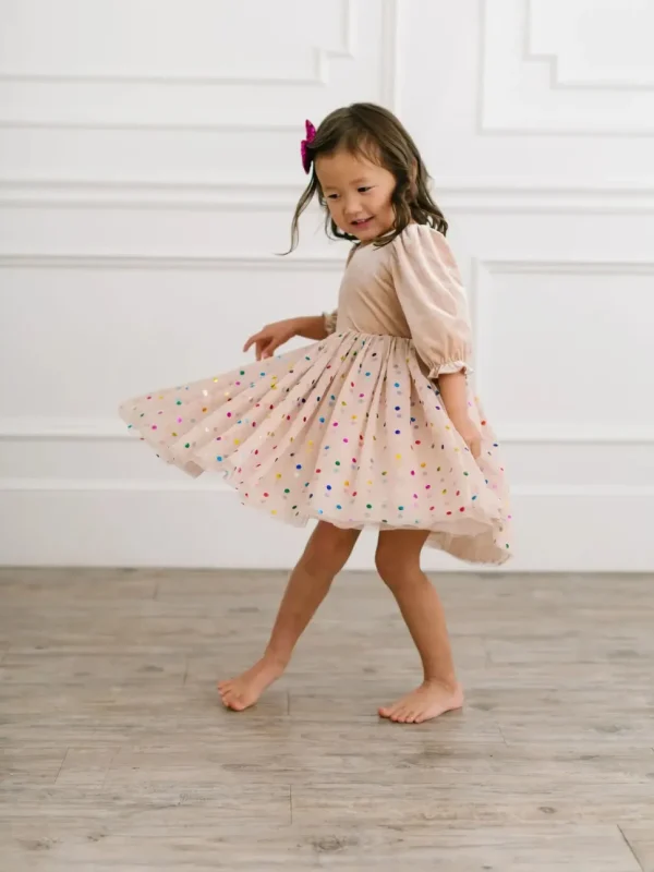 Diana Dress in Confetti Cream