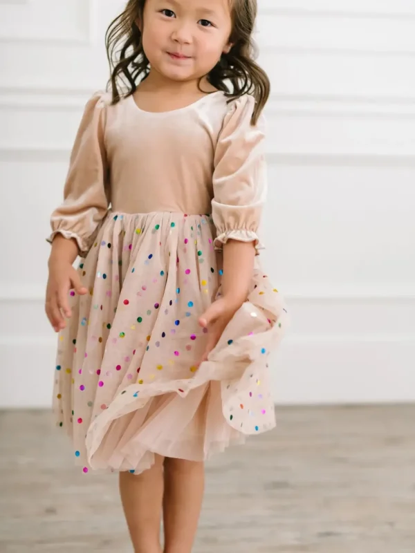 Diana Dress in Confetti Cream