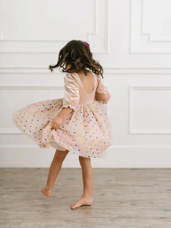 Diana Dress in Confetti Cream