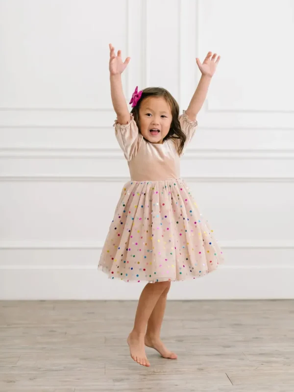 Diana Dress in Confetti Cream