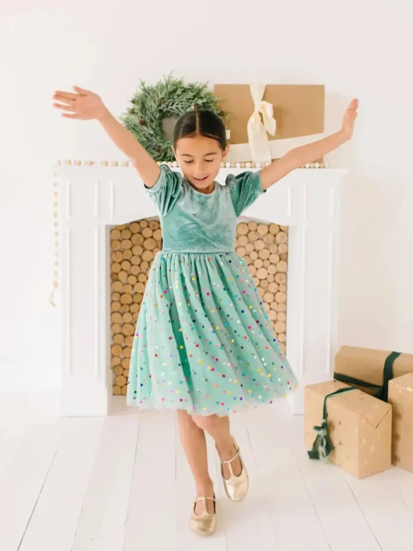 Diana Dress in Minty Confetti