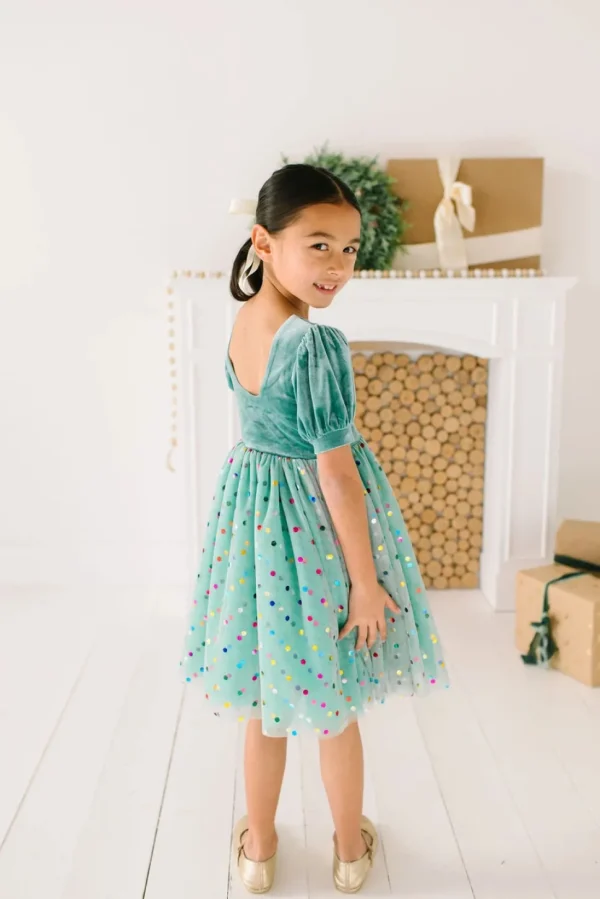 Diana Dress in Minty Confetti