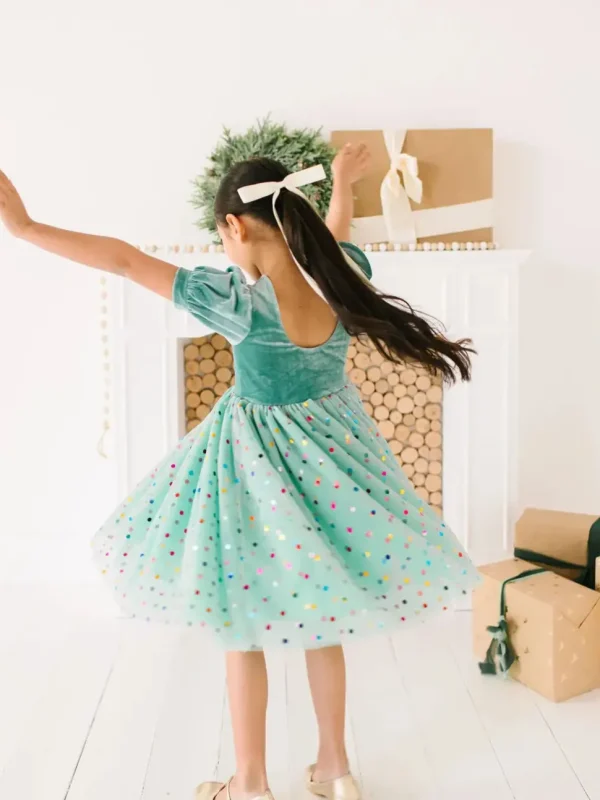Diana Dress in Minty Confetti