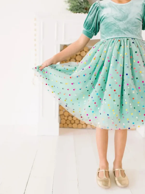 Diana Dress in Minty Confetti