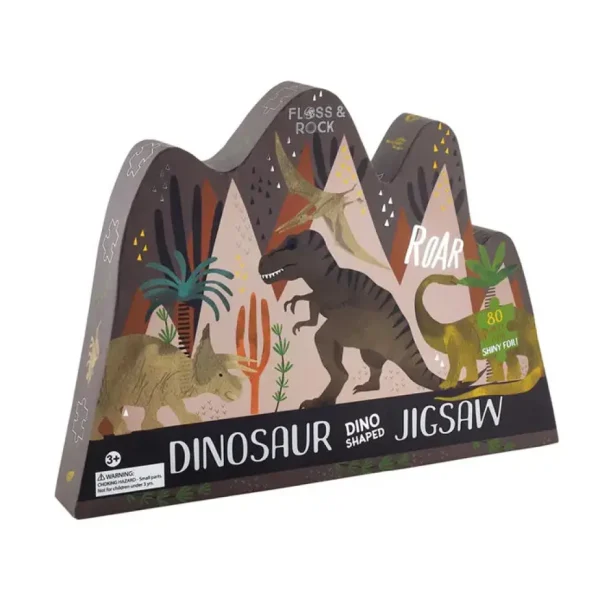 Dino 80pc "Dino" Shaped Jigsaw with Shaped Box