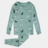 Dinosaur Print on Tidal Wave PJ Set