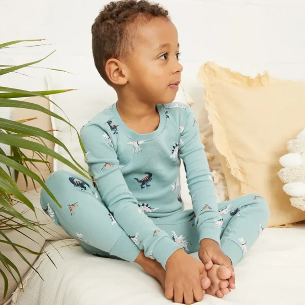 Dinosaur Print on Tidal Wave PJ Set
