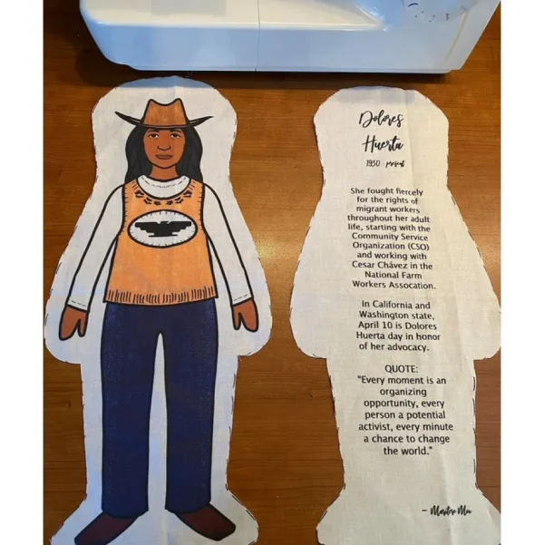 Dolores Huerta DIY Doll Fabric