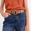 Double Ring Buckle Belt - Camel