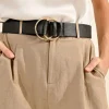 Double Ring Buckle Belt - Black