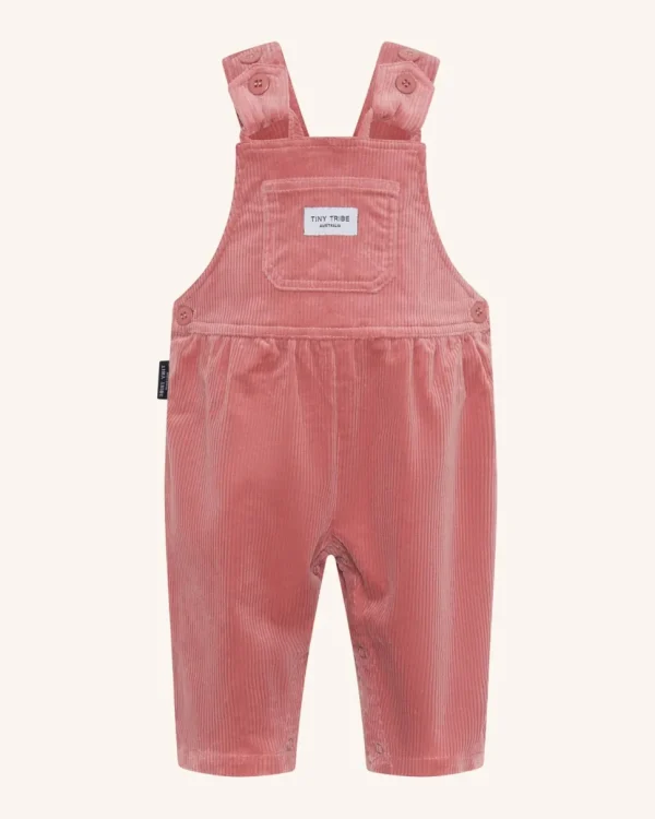 Dusty Pink Corduroy Dungaree Overall
