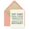 Eat Cake Throw Glitter