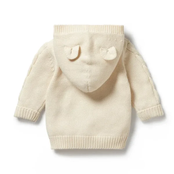 Ecru Knitted Cable Jacket
