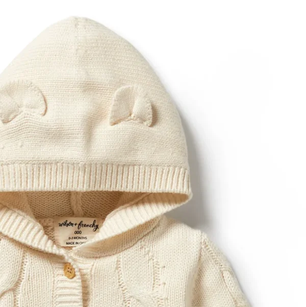 Ecru Knitted Cable Jacket