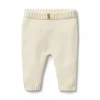 Ecru Knitted Legging
