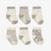 Elephant Non Slip Baby Socks 6pk