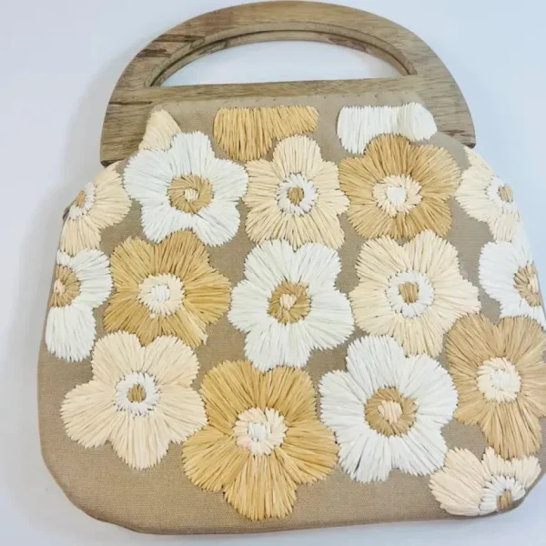 Embroidered Flower Clutch (two colors)