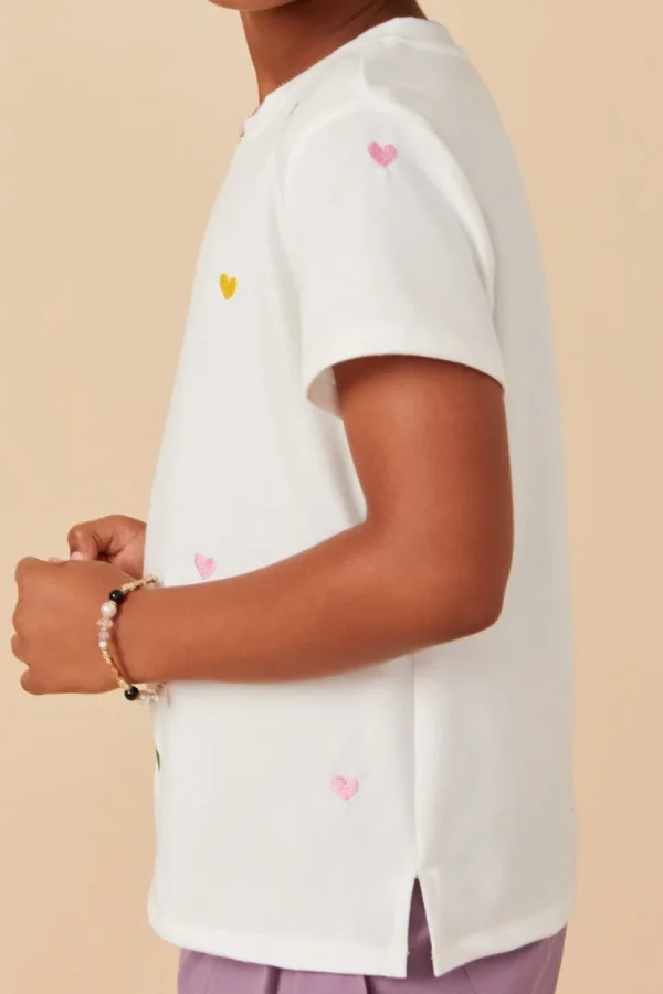 Embroidery Heart Tee