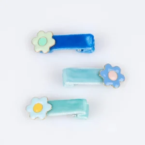 Enamel Daisy Hair Clips (x 6)