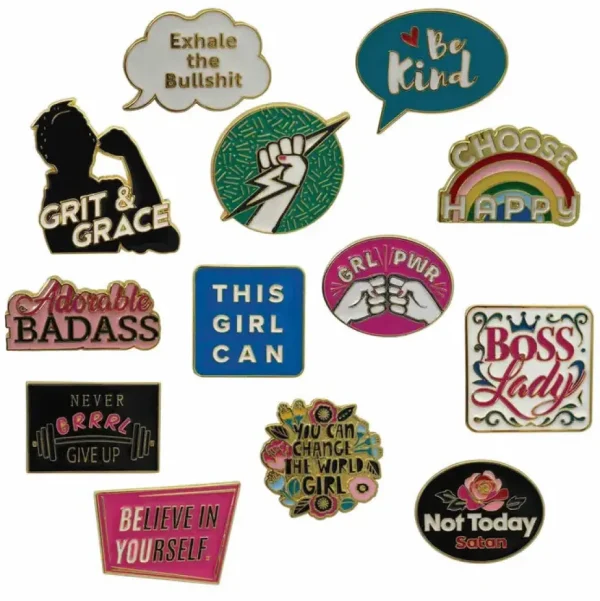Enamel Power Pins - Several Styles