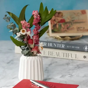 Eucalyptus & Pink Larkspur Mini Bouquet
