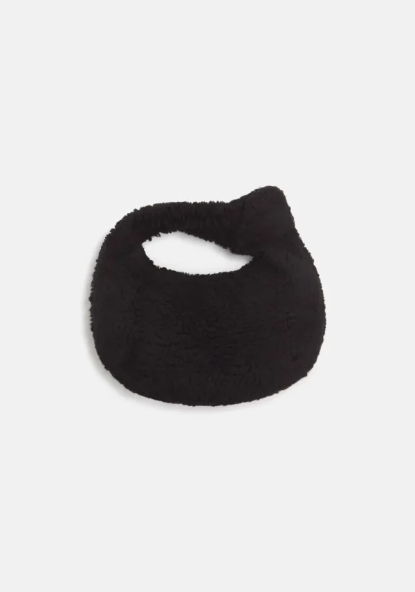 Faux Sheepskin Bag - Black