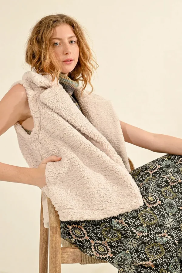 Faux Sheepskin Vest