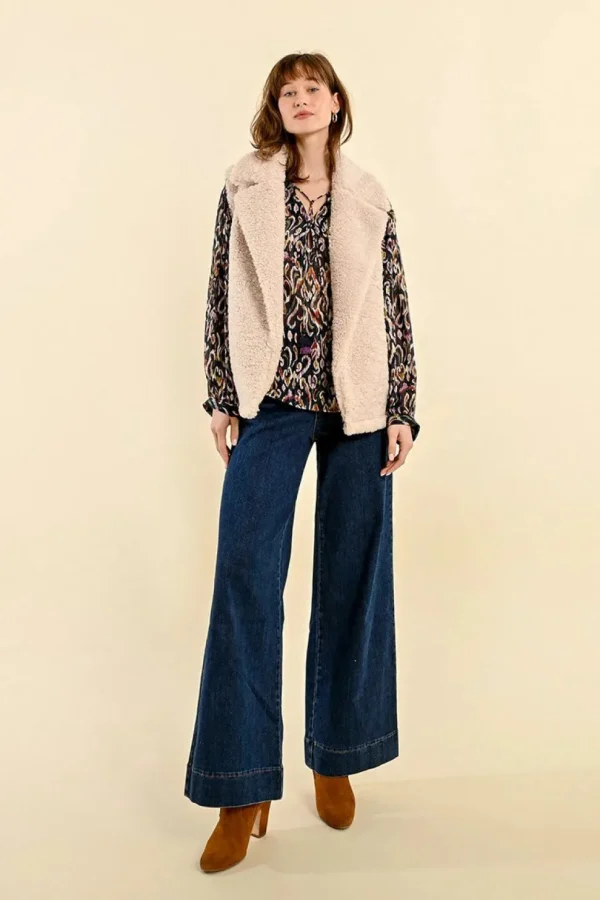 Faux Sheepskin Vest