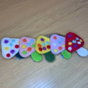 Felt Mushroom Hair Clip (several colors)