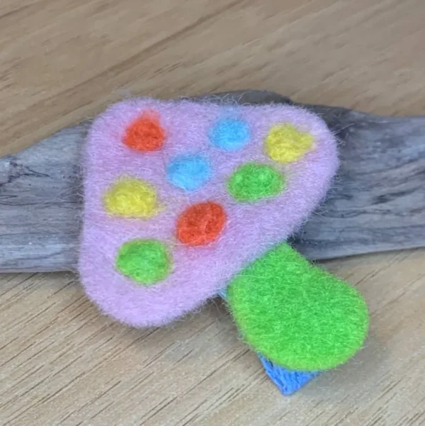 Felt Mushroom Hair Clip (several colors)
