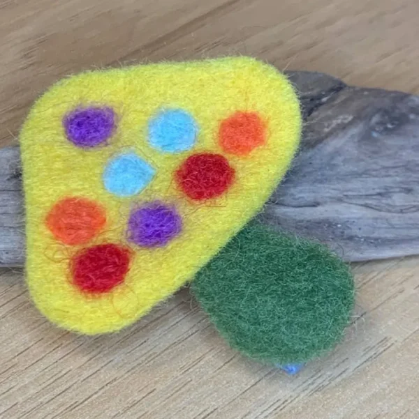 Felt Mushroom Hair Clip (several colors)