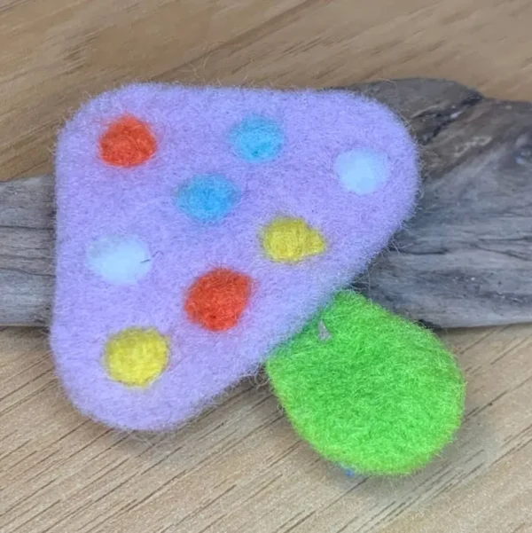Felt Mushroom Hair Clip (several colors)