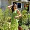 Fiji Dress - Grass Green Check
