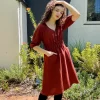 Fiji Dress - Redwood Linen