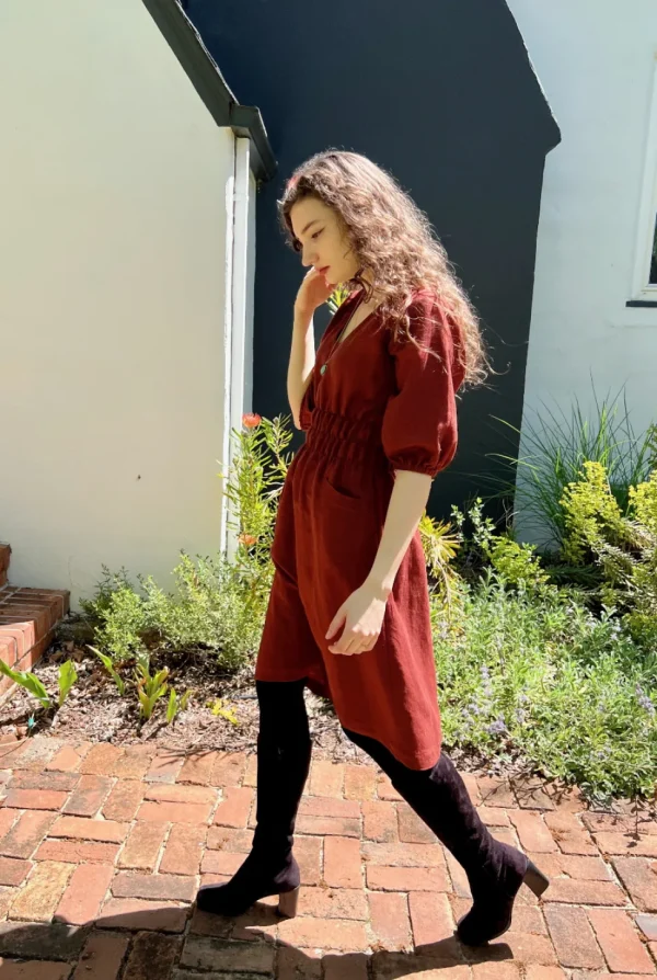 Fiji Dress - Redwood Linen