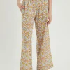 Fish Print Mid-Rise Trousers