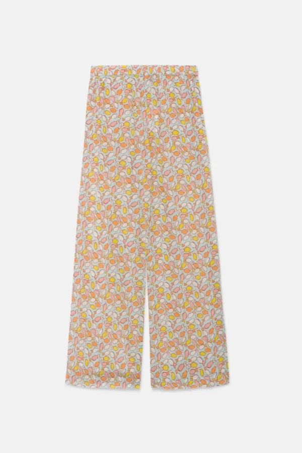 Fish Print Mid-Rise Trousers
