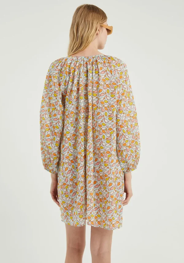 Fish Print Short Tunic Dress